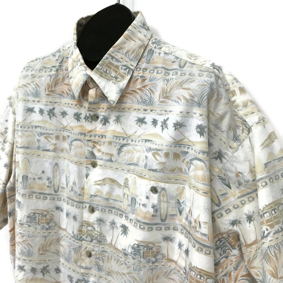 Campia Moda Casual Button Down Hawaiian Shirt Men's 2XL Tropical 100% Cotton - Picture 3 of 10